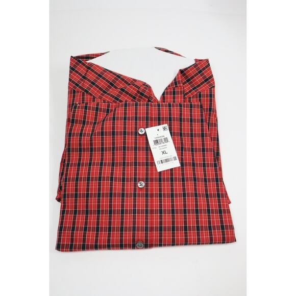 Club Room Slim Fit 4-Way Stretch Red and Black Button Down Shirt Size XL - Picture 4 of 4